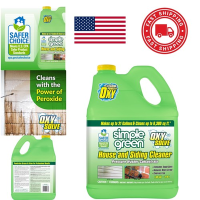 #ad Concentrated Pressure Washer Cleaner 128 Fluid Ounces Safe for All Surfaces $52.99