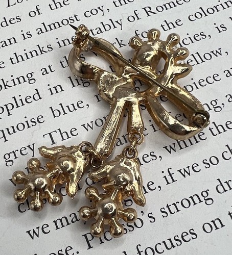 Juego de joyas broche y pendientes con pedrería rosa DECO vintage 🩷 - Imagen 11 de 19
