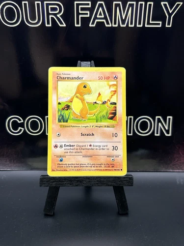 Charmander 46/102 Common - 1999 Pokemon Base Set Shadowless LP