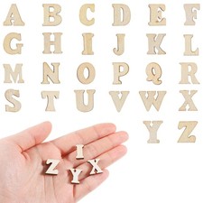 104 Pcs 1/2 Inch Wooden Letters, Mini Unfinished Wood Alphabet Letters for Ho...