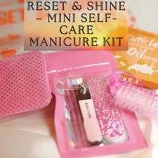 Mini Self-Care Manicure Kit: Travel Nail Set Gift for Her, Stocking Stuffer