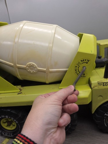 1970s Mighty Tonka Ready Mixer Green Concrete Truck Vintage Tandom Axles 6 Wheel - Picture 10 of 24
