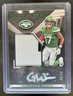 2022 Panini Black Garrett Wilson Patch Auto Emerald RC #/25 Jets Rookie