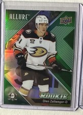 2024-25 Upper Deck Allure - Rookies Olen Zellweger #106 Green Rainbow /99 (RC)