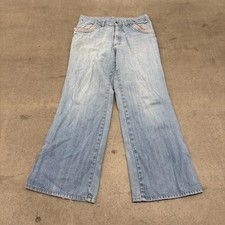 Vintage 70s CAMPUS BELL BOTTOMS Flare Denim Jean Pants Size 30 HIPPY Retro