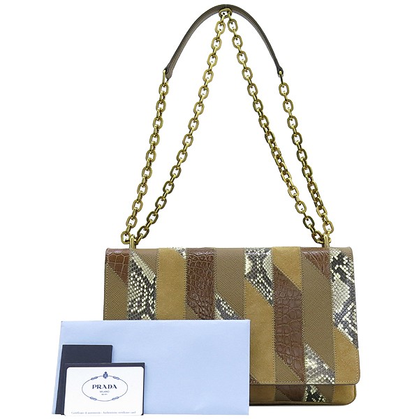 Prada Chain Bag in Caiman and Python Leather - image 4