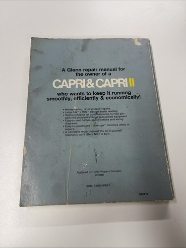 GLENN'S CAPRI & CAPRI II LEICHT NACHFOLGENDE TUNE-UP- UND REPARATURANLEITUNG Ford Cortina - Bild 2 von 19
