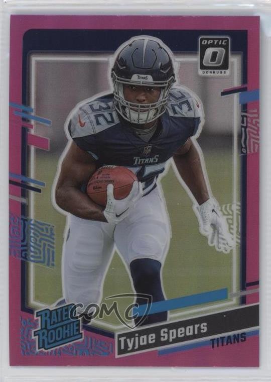 2023 Panini Donruss Rated Optic Preview Pink Prizm Tyjae Spears Rookie RC uk2
