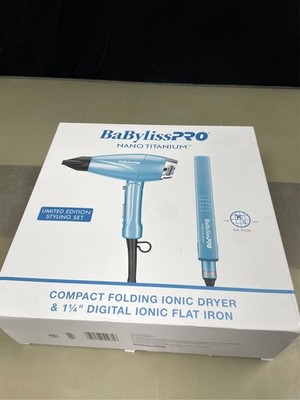 BaBylissPRO Nano Titanium LE Compact Folding Ionic Dryer & 1.25'' Digital Ionic F