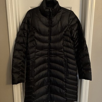 Eddie Bauer Black Down Puffer Coat Women's Size M Missing Hood