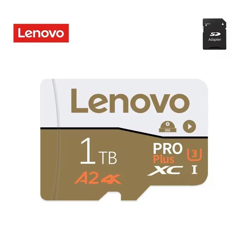 Carte Micro SD Lenovo Haute Vitesse 1To/2To 512Go Classe 10 XC TF Card avec Adaptateur - Photo 16 sur 18