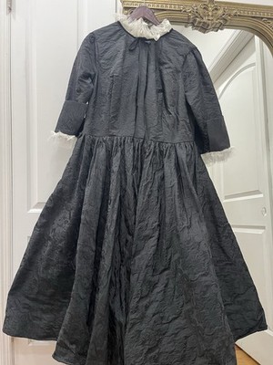 Teuta Matoshi  Victorian Sweetheart  Black Tea Length Dress Plus Size Luxury