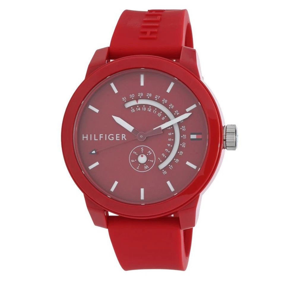 Tommy Hilfiger 44mm Quartz Day & Date Silicone Strap Watch - Image 3 of 3