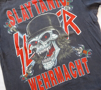 Slayer Vintage T Shirt 1989 Tour Dates Slatanic Wehrmacht 80's