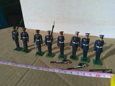 Prince August, Guards Regt's -Drill Order, lot of 8 painted lead 54mm, DJ