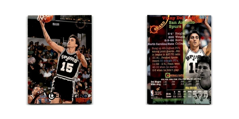 1994 Topps Stadium Club Vinny Del Negro Spurs #331 - Image 3 of 3