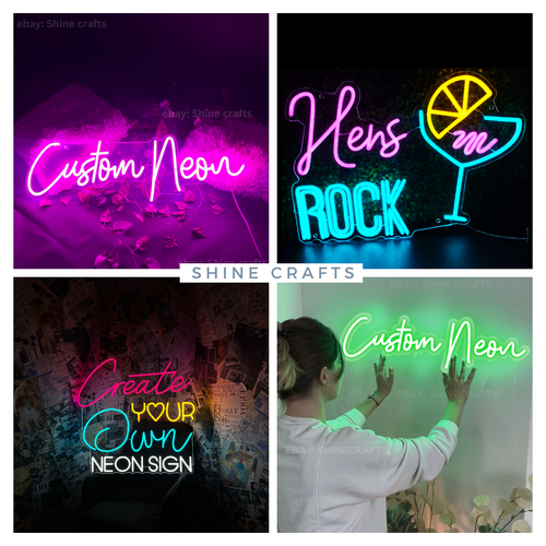 Custom Neon Sign Personalised LED Neon Name Light Signs Wall Decor Business Logo - Picture 5 of 19