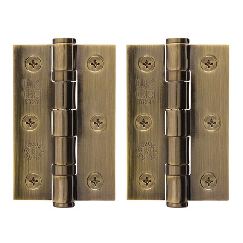 Antique Brass Door Hinges, 3 Inch / 76mm Internal Fire Door Hinges, Multipacks - Picture 28 of 67