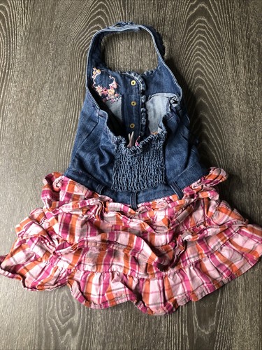 Disney Princess Blue Denim/Plaid Ariel The Little Mermaid Girl's Sundress So 4T - Picture 7 of 7