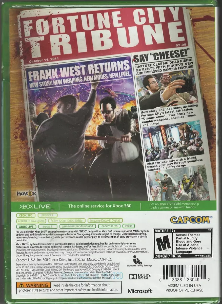 Dead Rising 2: Off the Record - Xbox 360, Xbox 360