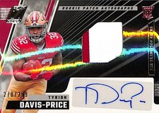 TYRION DAVIS-PRICE RPA 2022 PANINI-ZENITH #226 2 COLORED PATCH ROOKIE AUTO: /299