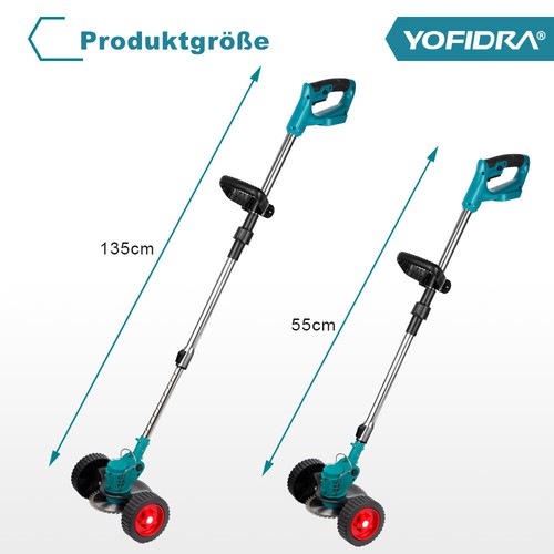 YOFIDRA® Faltbar Akku Rasentrimmer Freischneider Motorsense Für Makita 18V Akku - Bild 3 von 15