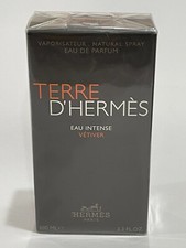 Terre D'Hermes Eau Intense Vetiver Eau De Parfum 3.3 fl oz / 100 ml New Sealed