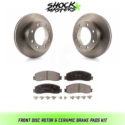 Front Disc Rotor & Ceramic Brake Pads for 2011 Ford F-350 Super Duty