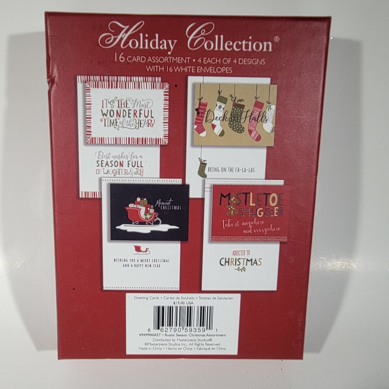 Masterpiece Studios Festive Holiday Assortment Set of 16 Boxed Christmas Cards eBay