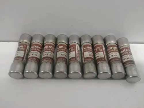 LOT OF (9) NEW OLD STOCK! LIMITRON 3/4 AMP 600V CC-CLASS FUSES KTK-3/4