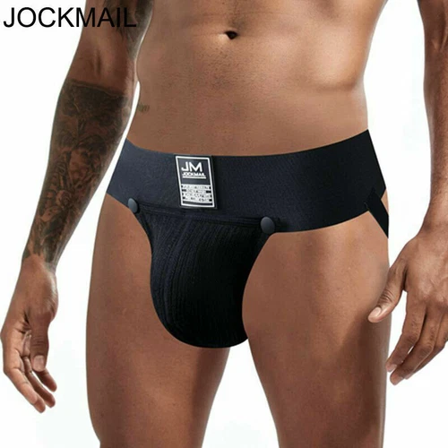 JOCKMAIL Men's Sexy Jock Strap Underwear Removable Bulge Pouch Jockstrap Brief❤ - Picture 4 of 25
