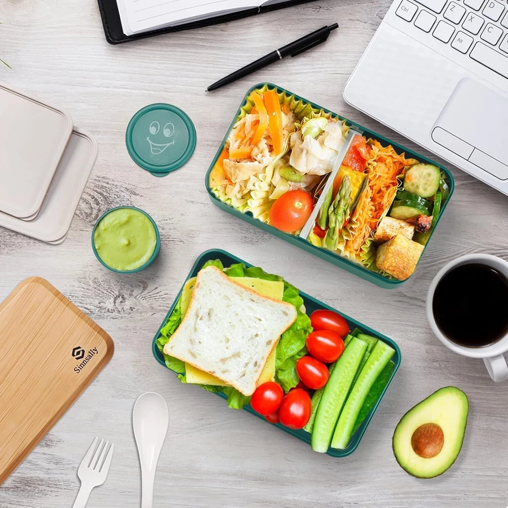 Bento Box Adult Lunch Box With Compartments For Women & Men47ozstackable Japan