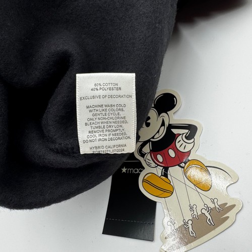Disney Mickey Mouse Black Big Kids Sweatshirt Crewneck Unisex Pullover XS (6/6X) - Picture 6 of 12