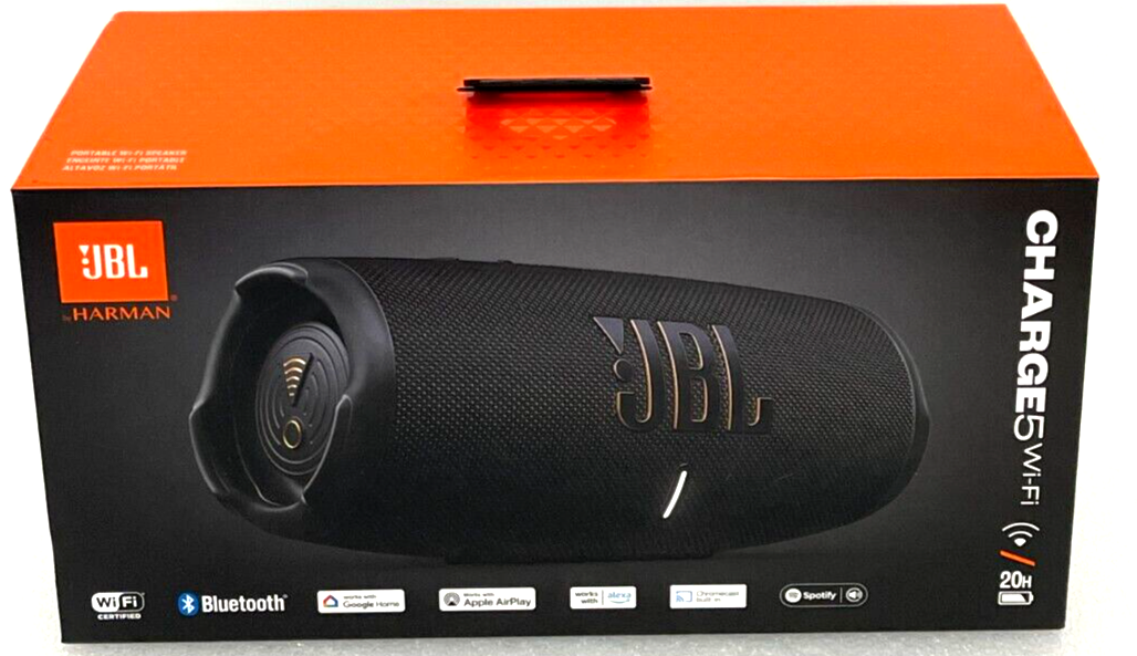 JBL Charge 5 WiFi + Bluetooth Portable Wireless Speaker, New JBL Charge 5 WiFi + Bluetooth Portable Wireless Speaker, New
