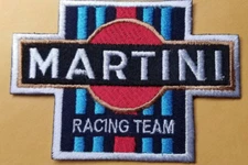 Embroidered Martini Racing Team Patch approx 2.75x3.75"