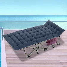 Folding Camping Bed Outdoor Portable Military Cot Sleeping Hiking Travel Carry