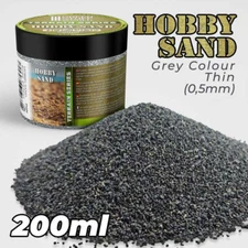 Green Stuff World 200ml Grey Thin Hobby Sand Diorama Scenery / Train Layouts