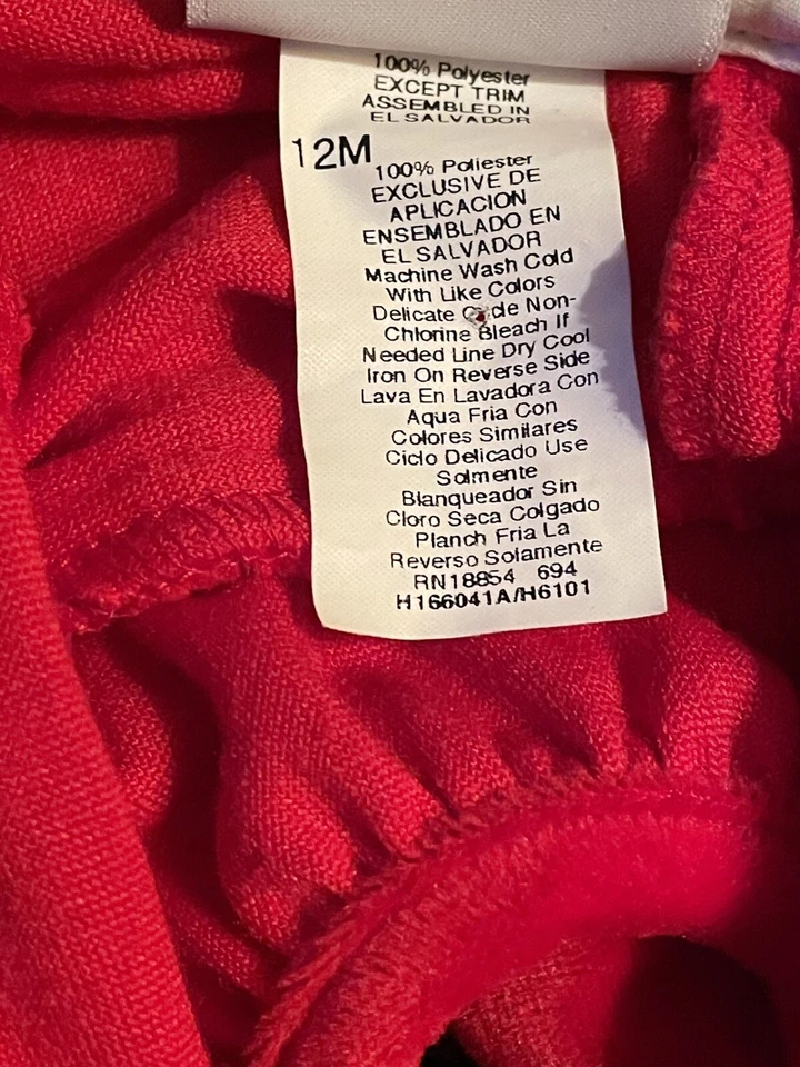 vestido terciopelo rojo expresiones infantiles talla 12M Foto 4 de 4