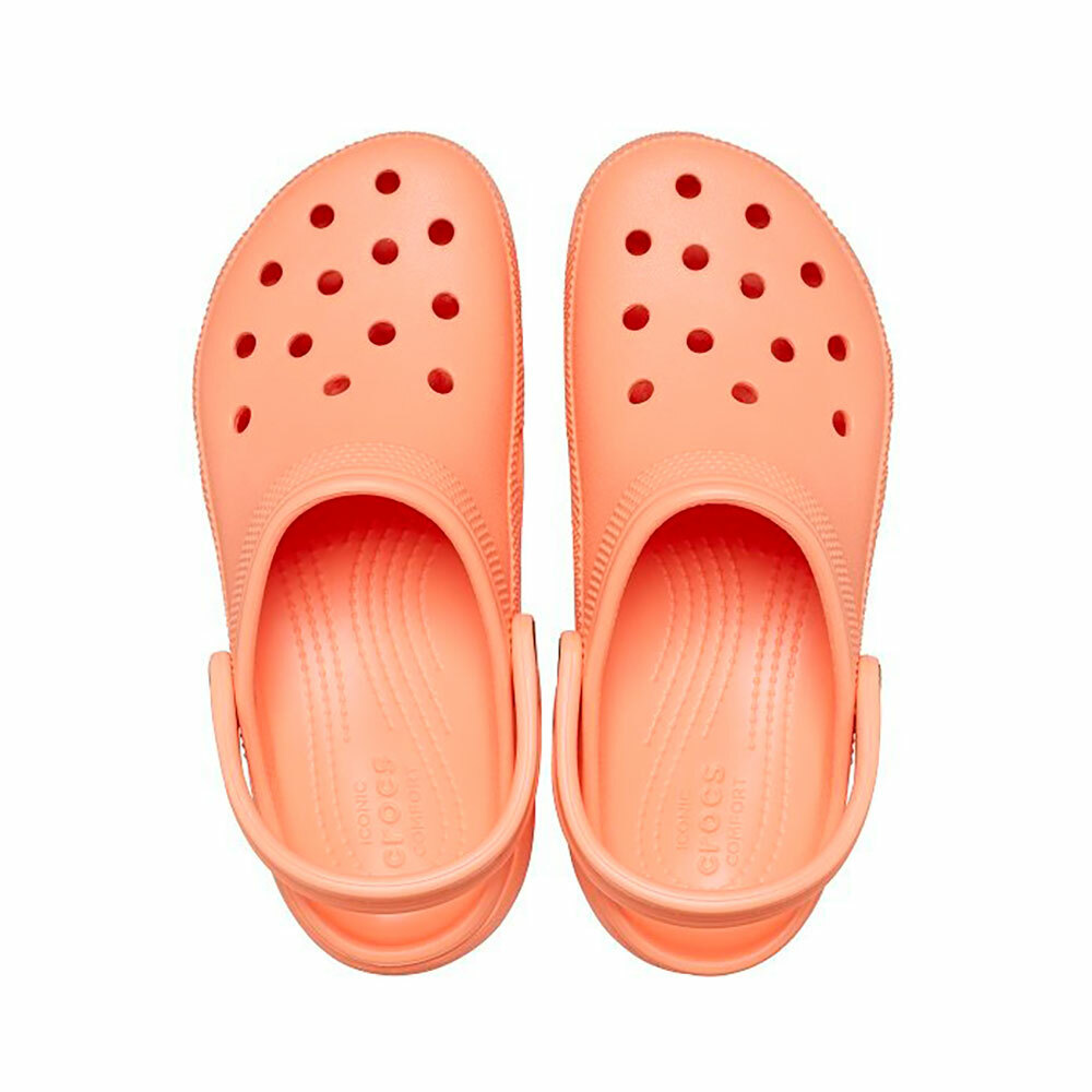 New CROCS Womens CLASSIC PLATFORM CLOG 206750-83E PAPAYA US New CROCS Womens CLASSIC PLATFORM CLOG 206750-83E PAPAYA US