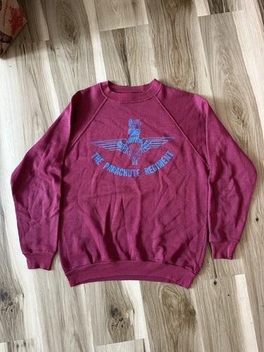 Sudadera De Colección Años 50 60 Ejército Británico Regimiento de Paracaidistas Cuello Redondo M/L Rara - Imagen 1 de 7