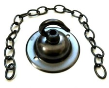 Bronzed brass Ceiling Rose dome Hook and chain various lengths for ceiling light