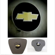 1pc CHEVY BOW TIE BLACK EMBLEM BADGE LOGO STEERING WHEEL HORN COVER