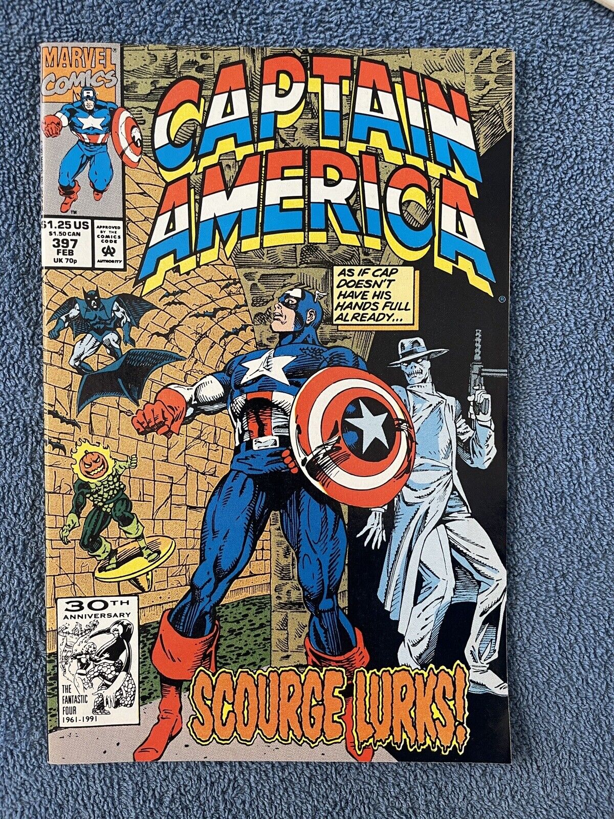 CAPTAIN AMERICA #397 (Marvel, 1992) Mark Gruenwald ~ Scourge Lurks!