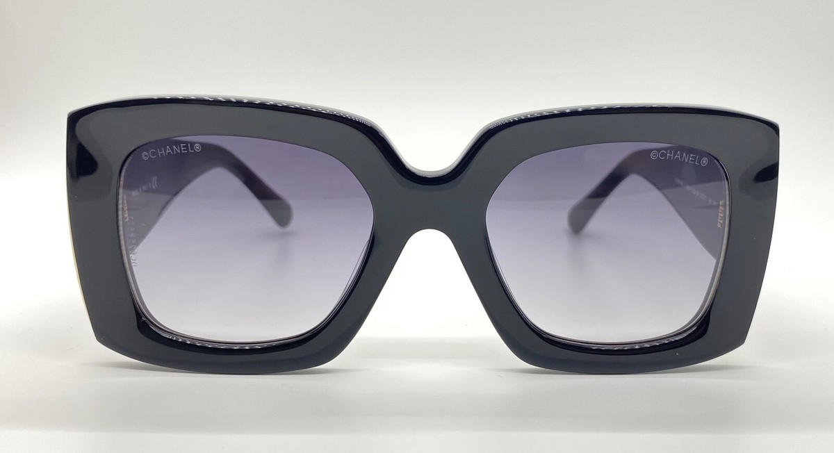 Chanel CH5435 C622/S6, Black/Gold, Grey Gradient Lens Made Chanel CH5435 C622/S6, Black/Gold, Grey Gradient Lens Made