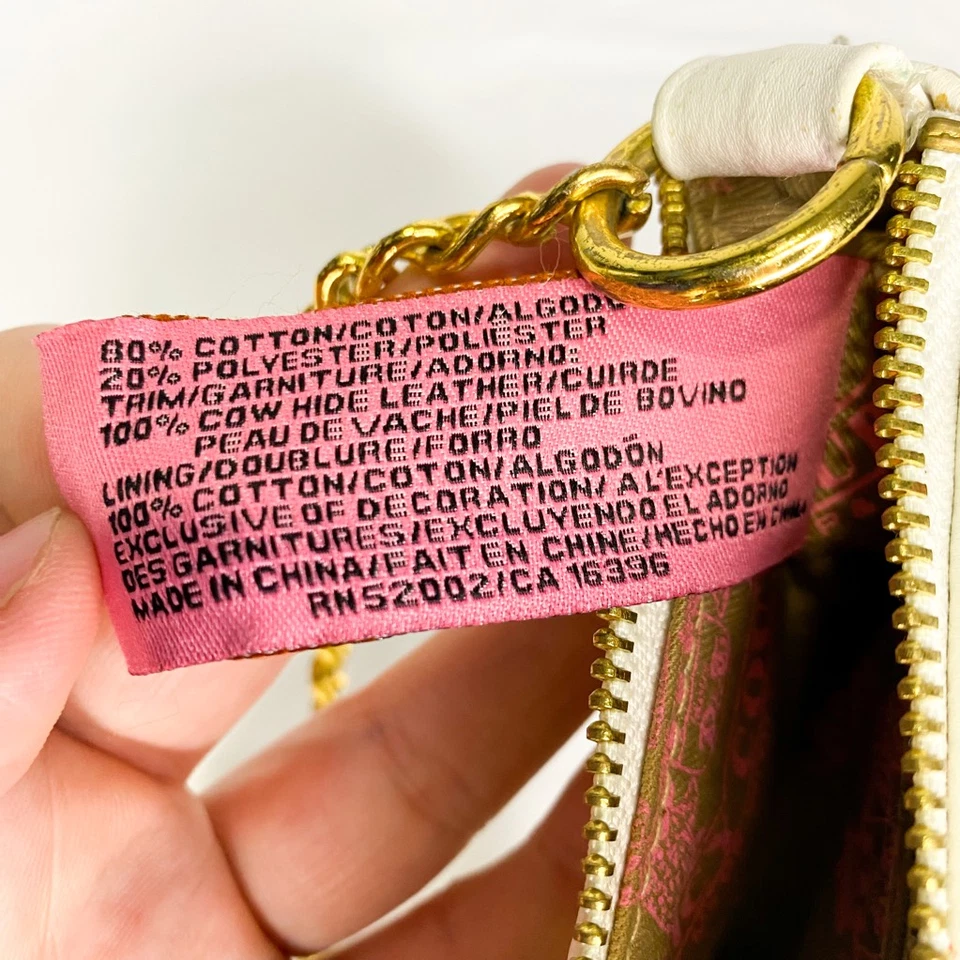 Juicy Couture rare y2k Shoulder Bag Green velour Leather Terry Fabric Baguette S - Image 4 of 4