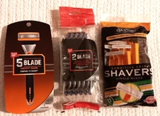 5 Blade Easyfit  2 Blade Daxton Sensitive 1 Blade Razor Lot Anti-Clog Cartridge