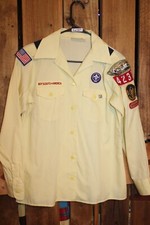 Boy Scouts of America Uniform Ladies Women's Yellow Shirt Medium