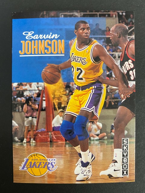 EARVIN MAGIC JOHNSON 1992 93 SkyBox NBA Basketball 358 Lakers EBay