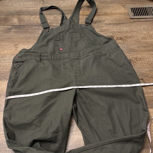 Dickies Womens Plus Size 24W BIB OVERALLS Relaxed Fit Straight Leg Size 24 GREEN - Picture 4 of 10