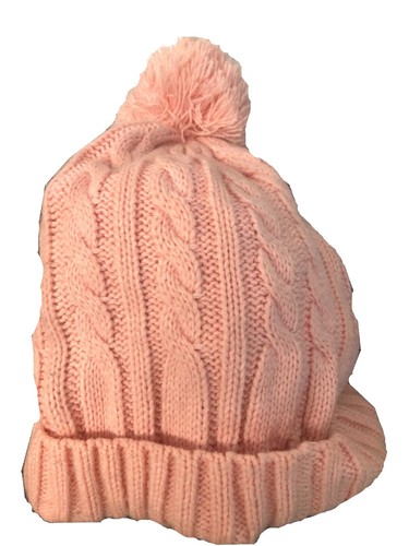 Homemade/Handmade Crochet Pink Beret Hat and Scarf Set sz. M 